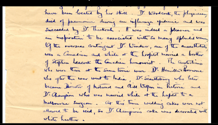 Notes written by Dr Eleanor Elizabeth Bourne