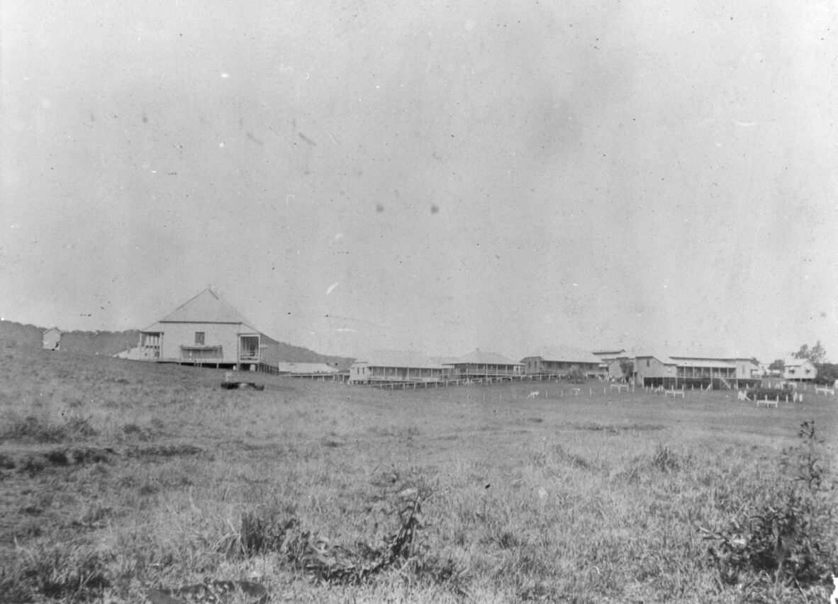 Old black and white photo of Dunwich Benevolent Asylum