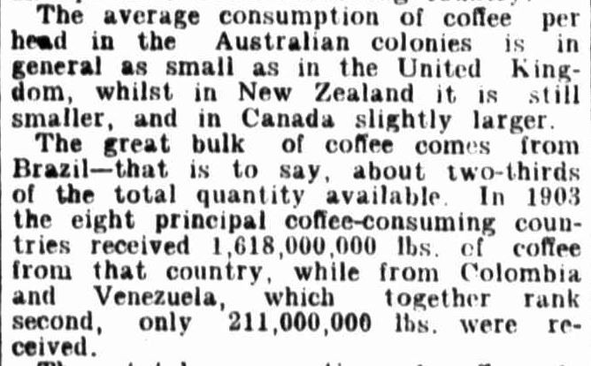 English tea drinking part of an article from newspaper The Telegraph Brisbane 28 October 1905 p2