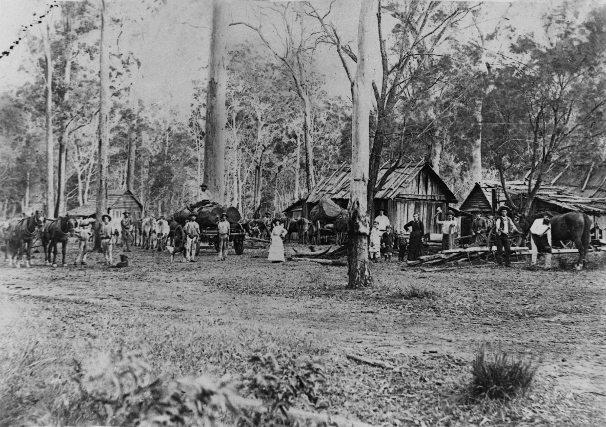 Simpson family home at Coochin Creek, Queensland, ca.1890.