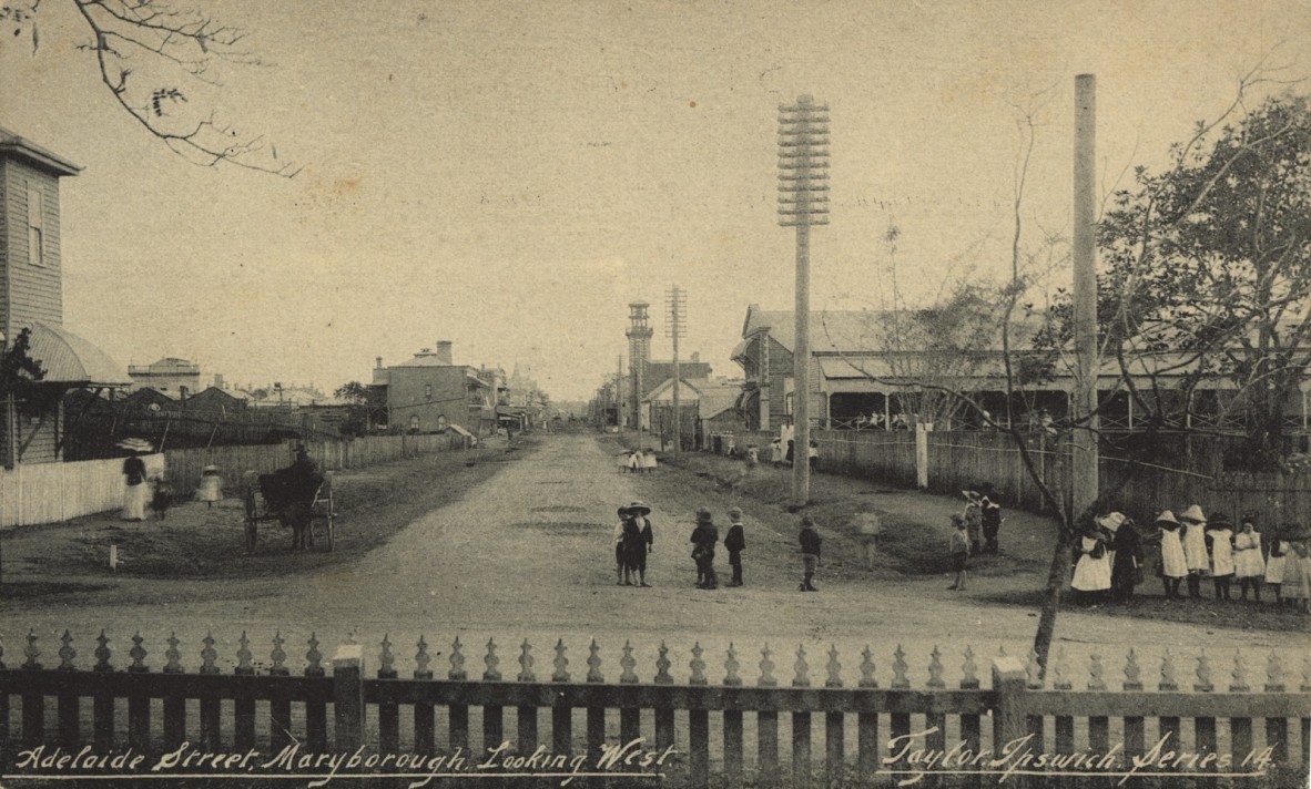 Adelaide Street Maryborough looking west ca 1904