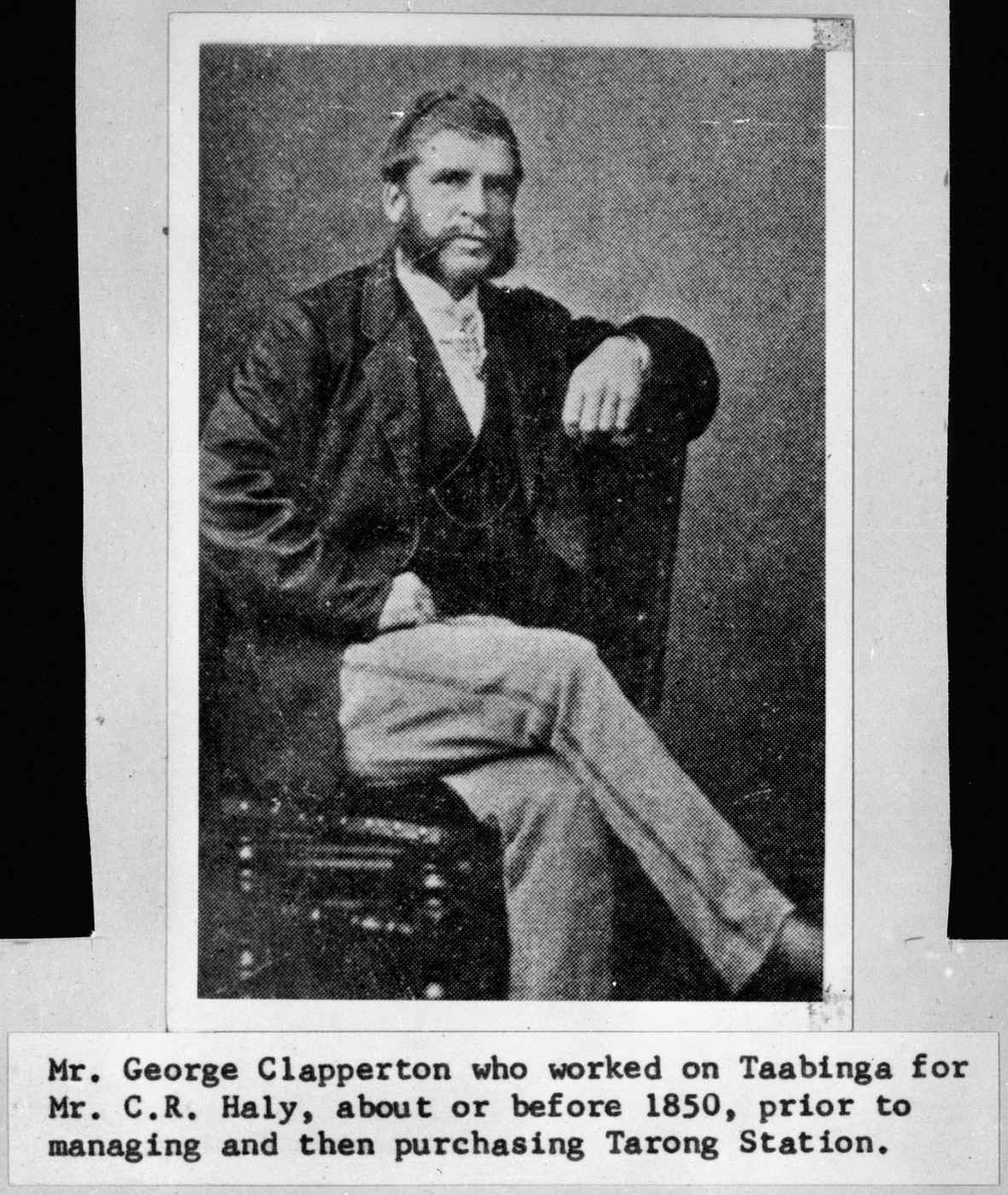 George Clapperton, owner of Taron Station.