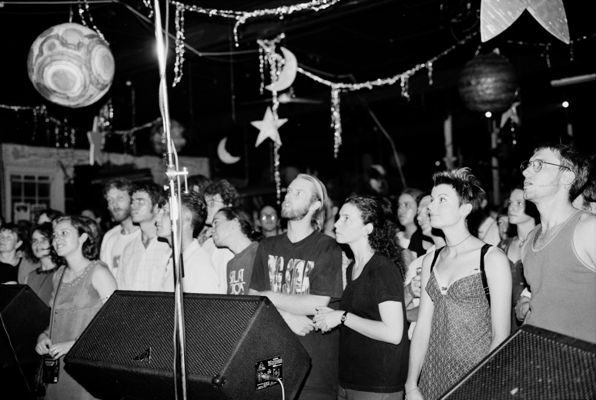 Audience looking towards the stage as the Go-Betweens perform at the Zoo Fortitude Valley