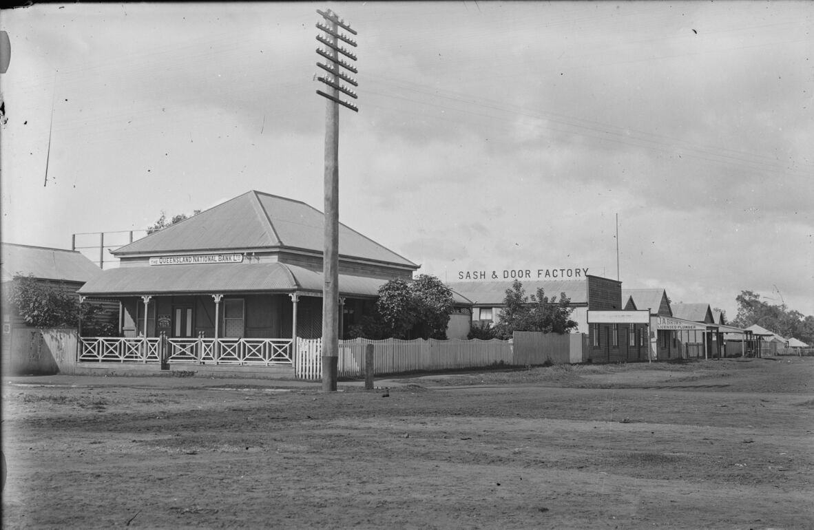 Queensland National Bank and D. G. Brims & Sons' Sash & Door Factory in Mareeba, Queensland