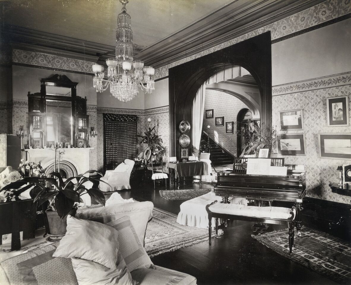 Drawing room at Government House, Brisbane, October 1907.