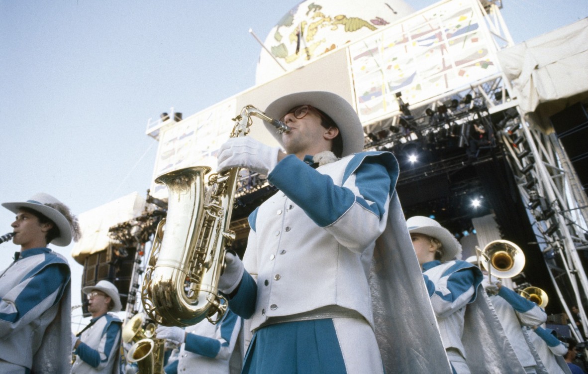 Brass band at Expo '88 in South Bank, Queensland, 1988.