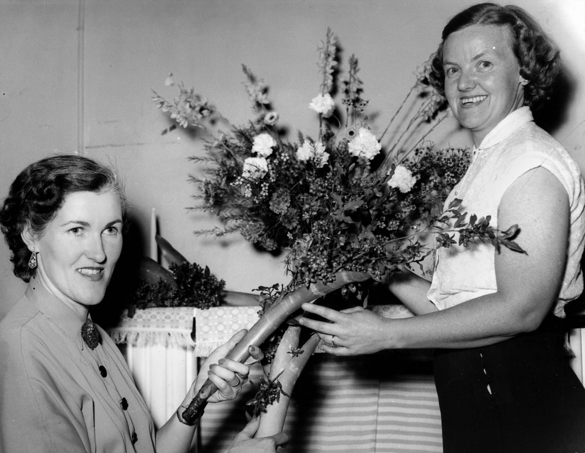 War Widows’ Guild display at the Chelsea Flower Show, Brisbane, 1954