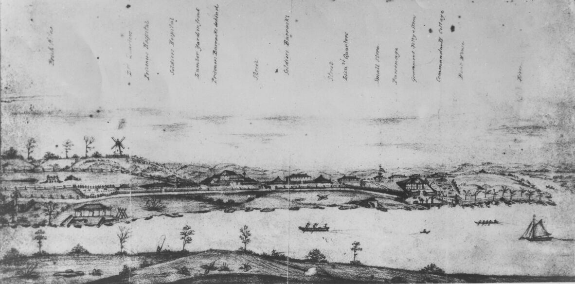 Pencil sketch of Moreton Bay in, 1831