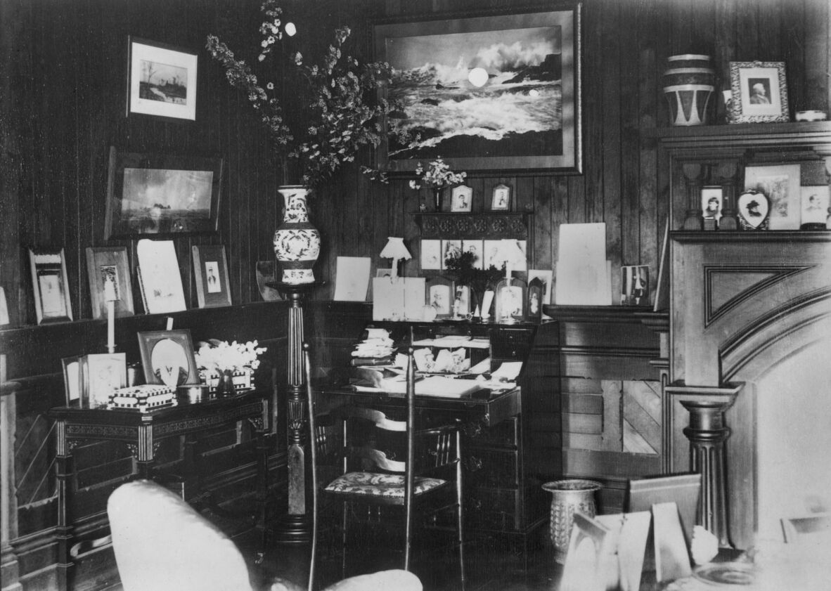 Drawing room at Harrow, on the Darling Downs, ca. 1885.