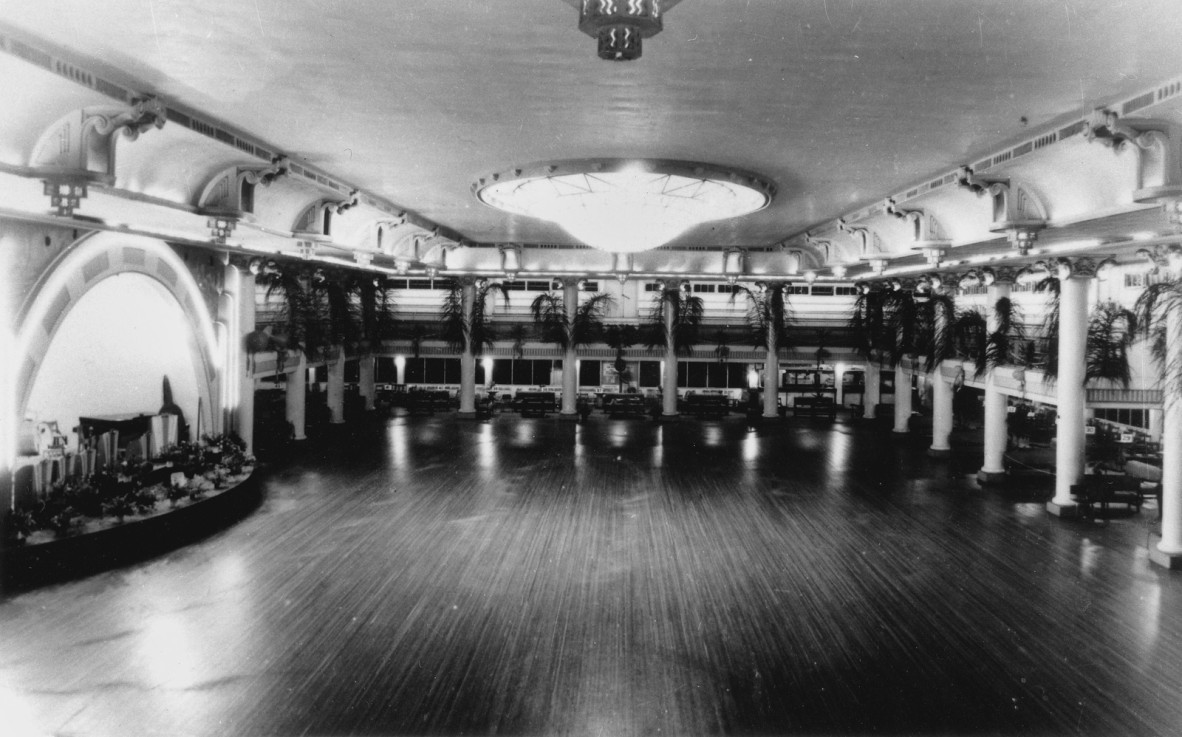 Interior view of Cloudland ballroom, Bowen Hills, ca. 1950.