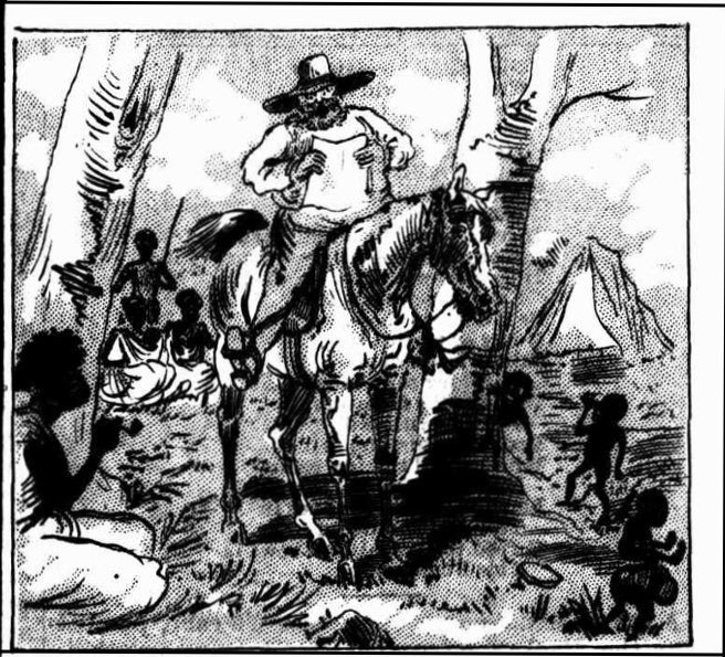 Old Bush Favourites, the raid, William Charles Wilkes, Queensland Figaro and Punch (Brisbane, Qld. : 1885 - 1889), 26 November 1887, pg 6.