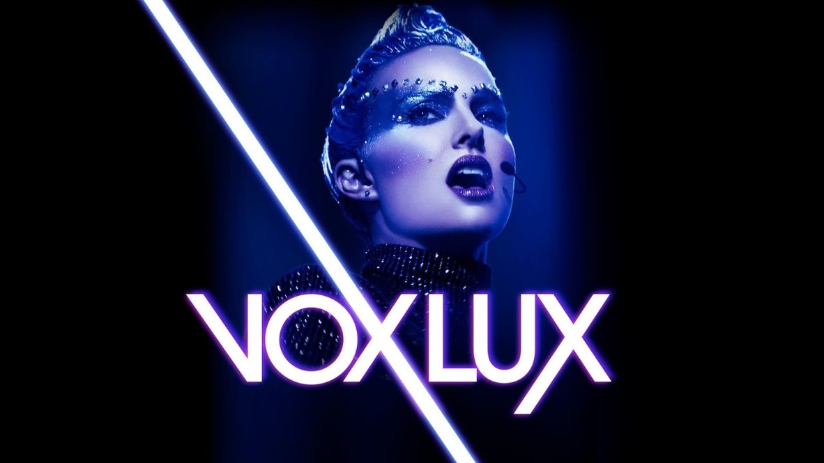 Image from film Vox Lux directed by Brady Corbet produced by Killer Films et al streamed by Kanopy database
