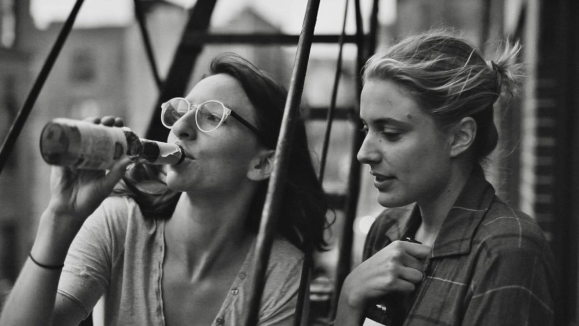 Image from film Frances Ha directed by Noah Baumbach produced by Noah Baumbach Scott Rudin et al streamed by Kanopy database