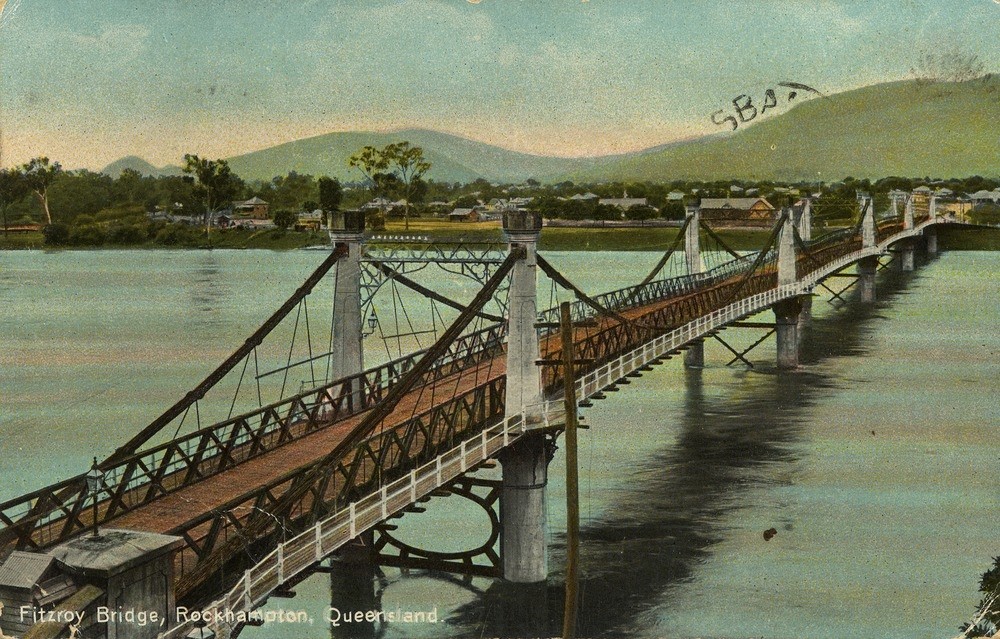 Fitzroy Bridge over the Fitzroy River Rockhampton Queensland ca 1908