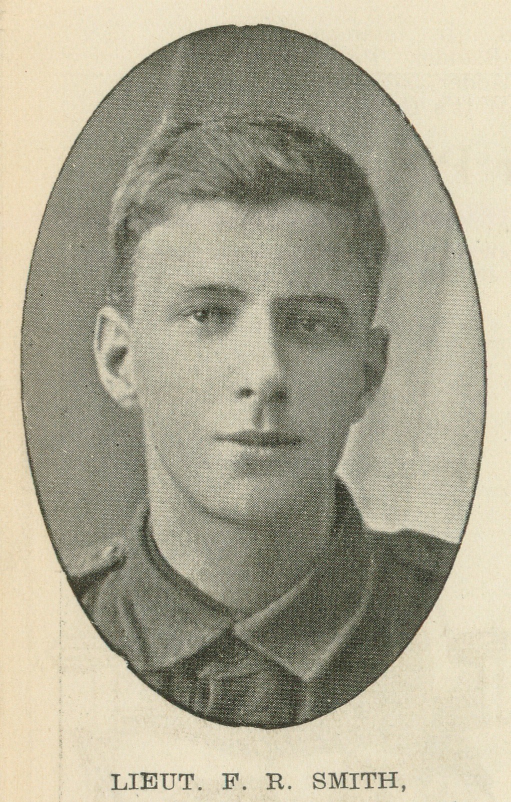 Lieut. F.R. Smith, one of the soldiers photographed in The Queenslander Pictorial, supplement to The Queenslander, 1916,