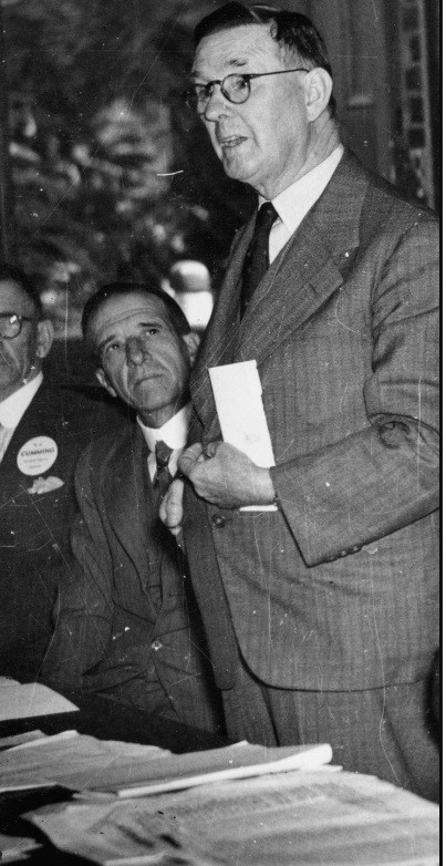 Black and white image of Premier Frank Cooper