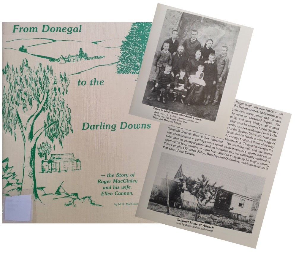 Three pages from book in State Library collection - From Donegal to Darling Downs