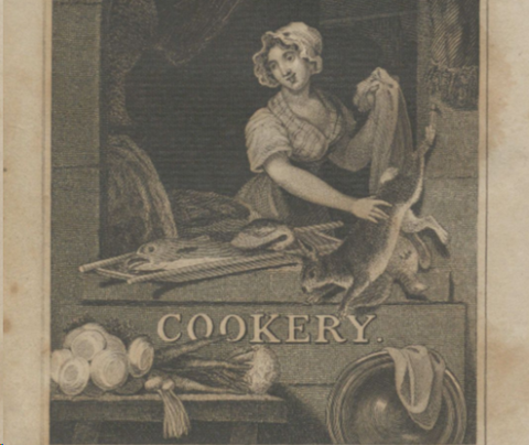 Frontispiece from Esther Copley’s "The Cook's Complete Guide: On the Principles of Frugality, Comfort, and Elegance," 1825
