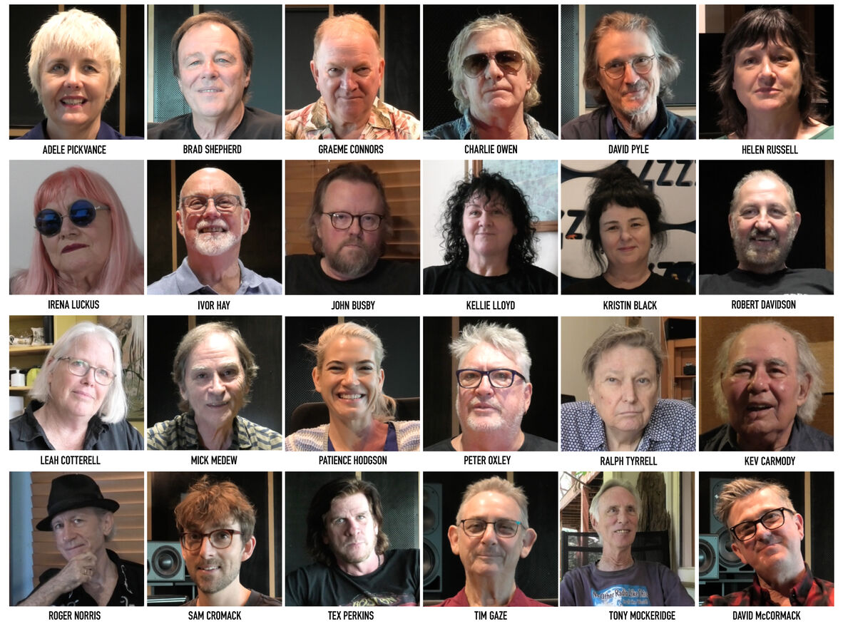 Some of the Queensland musicians interviewed by John Willsteed, 2024 John Oxley Library Fellow for his project, Dive For Your Memory.