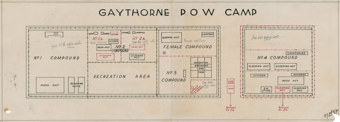 Plan of the Gaythorne PW  I Camp 1943
