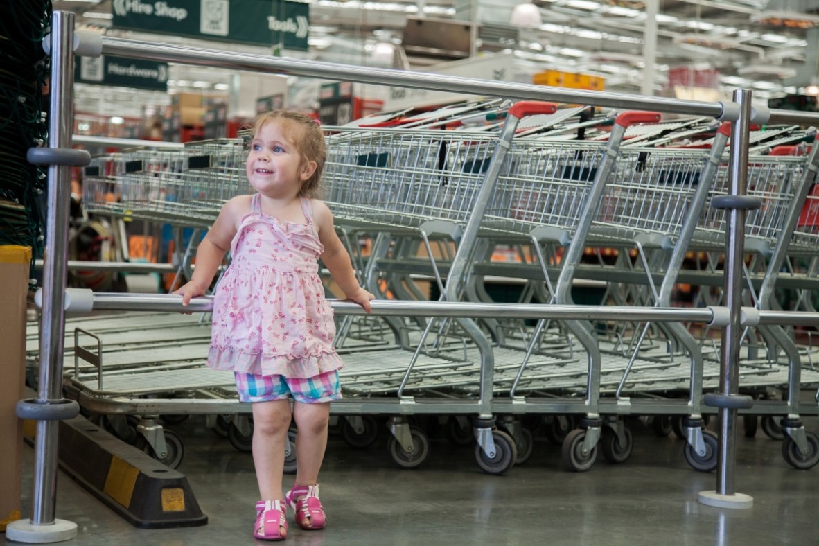 Girl at the local shops