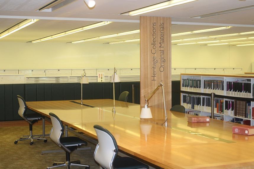 Research desks in the Heritage collection JOL area
