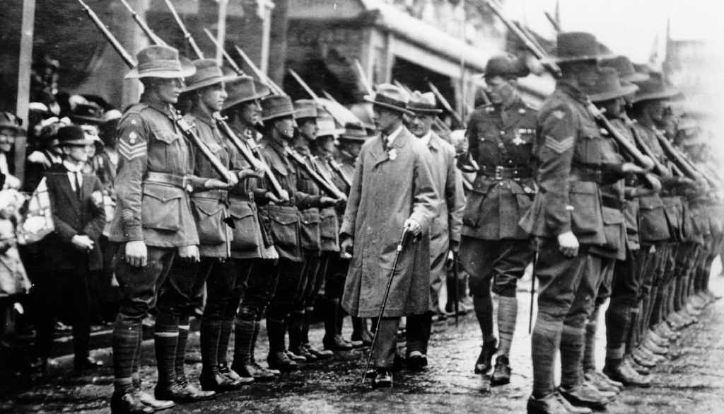 Prince Edward inspects a guard of honour on the occasoin of his visit to Ipswich 1920