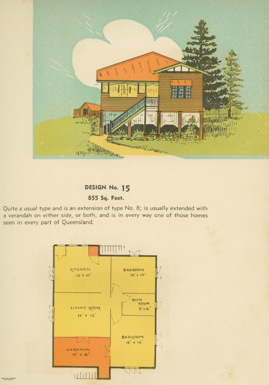 A picture of a multi gable house and a drawing of a plan