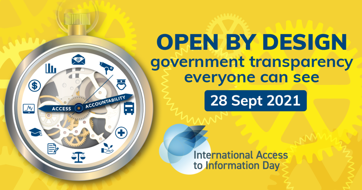 Poster advertising International Access to Information Day 2021