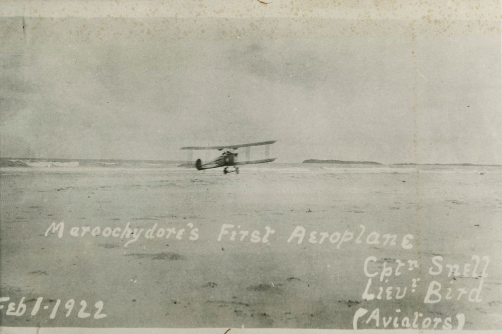 Maroochydores first airplane 1 February 1922