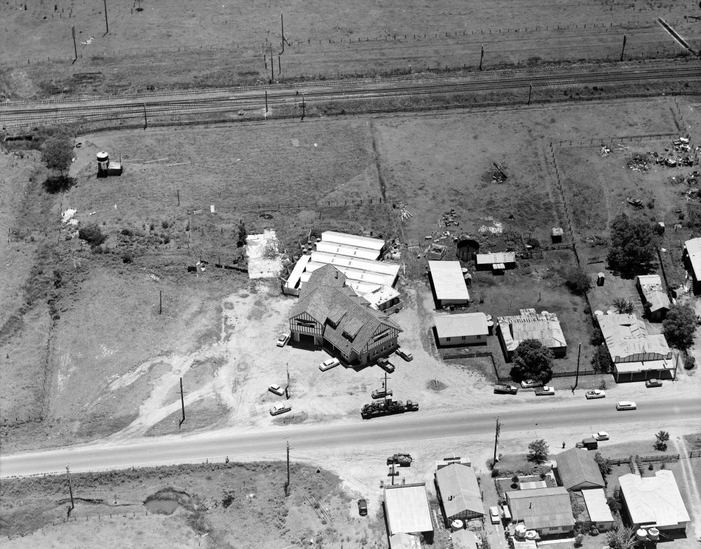 Aerial view of the Country Club Hotel surrounds in the suburb of Strathpine