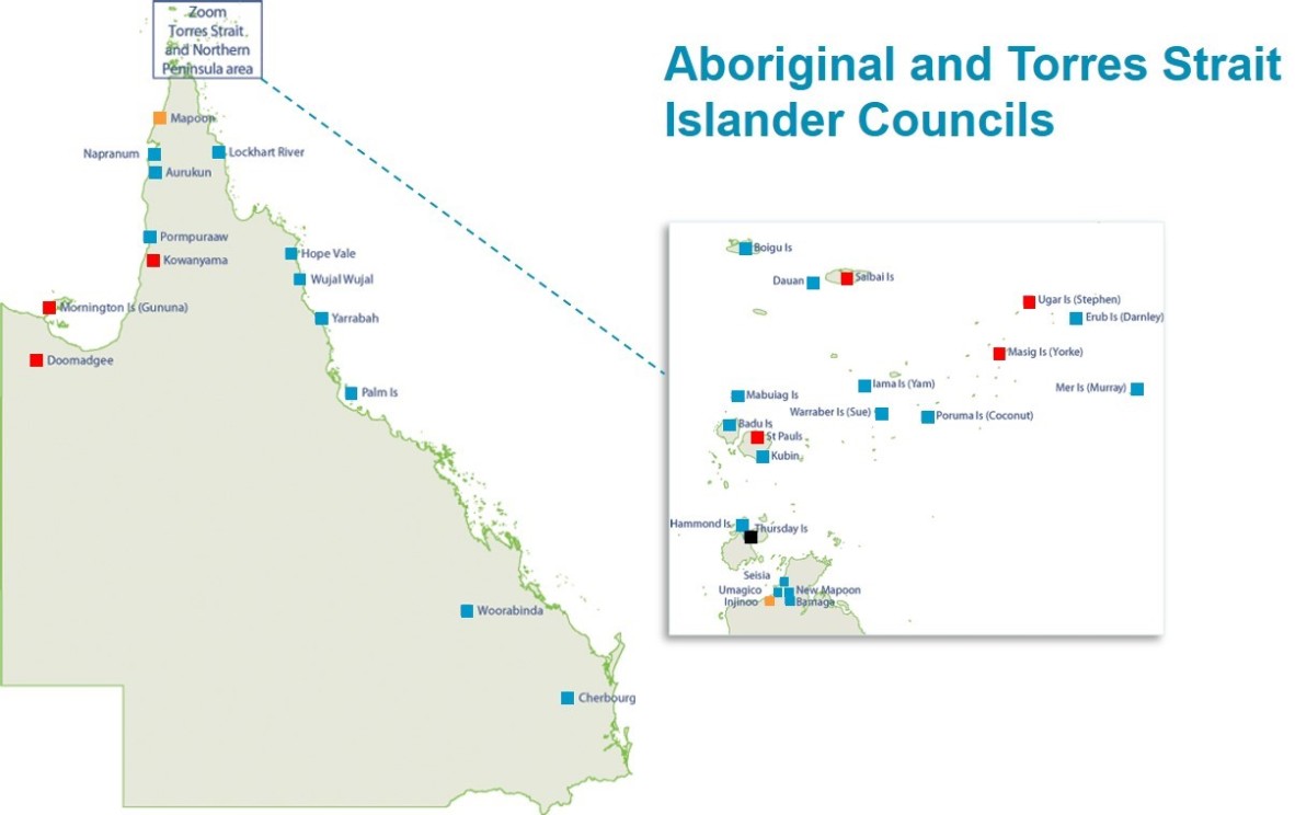 Map of IKCs in Queensland