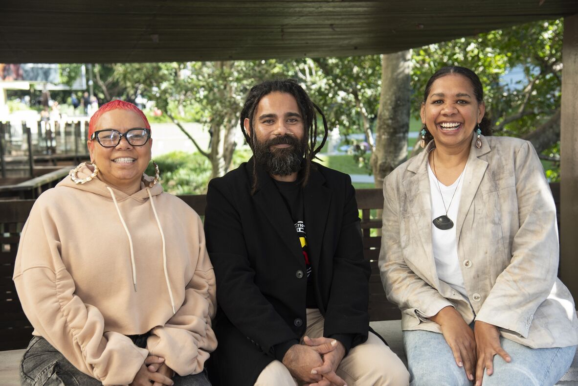 Boneta Marie-Mabo, Recipients of Round 1 of the Indigenous languages creative arts residency (L-RDean Tyson and Georgia Corowa)