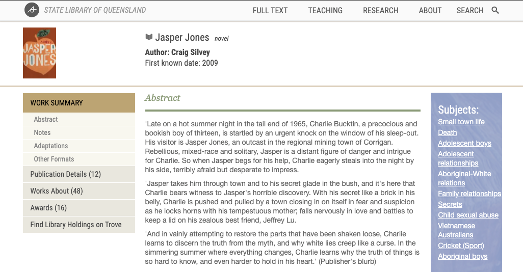 Image from Austlit database Text links and image
