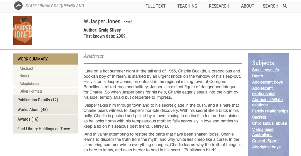 Image from Austlit database. Text, links and image.