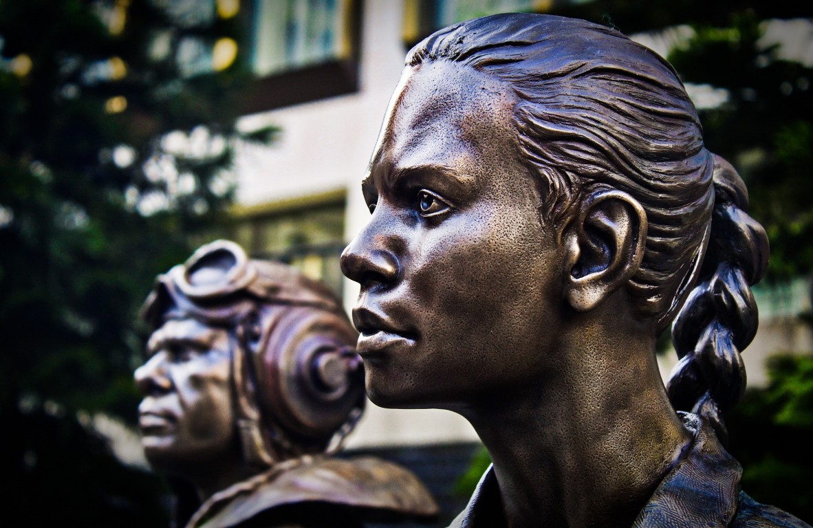 Female figure of Indigenous Memorial