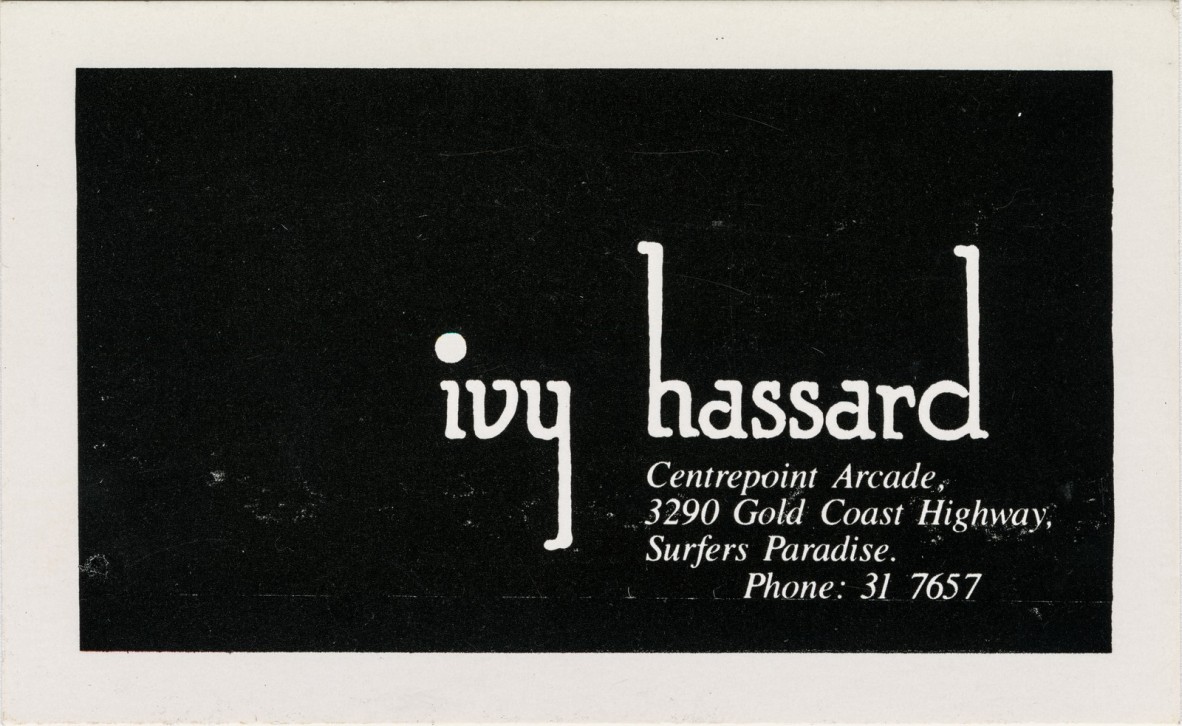 business card for Ivy Hassard