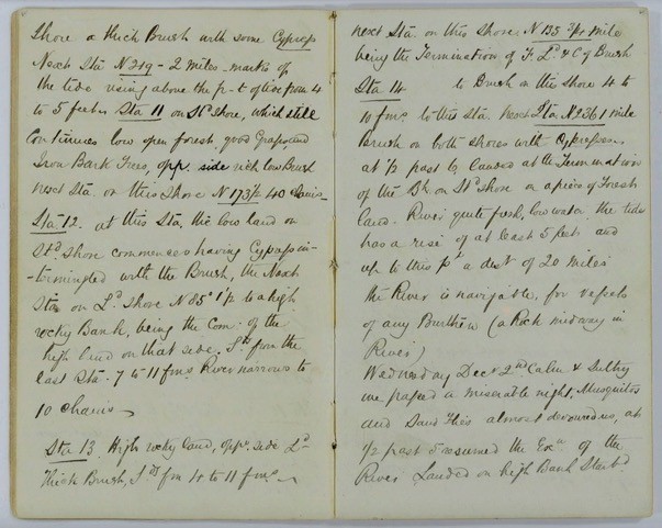 Extract from Field Book: Exploration of Brisbane River, 30 November 1823 – 5 December 1823. John Oxley (surveyor).