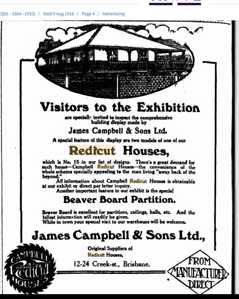 Campbell & Sons advertising on newspaper, 1916.