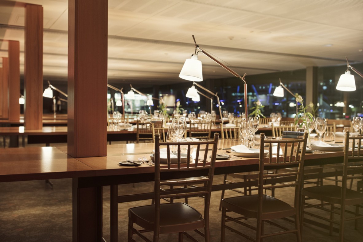 The John Oxley Library Reading Room set for a banquet.