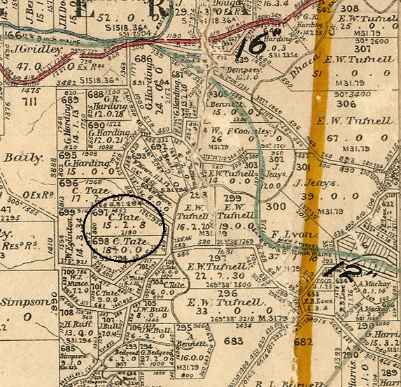 Brisbane Parish Map showing landowners