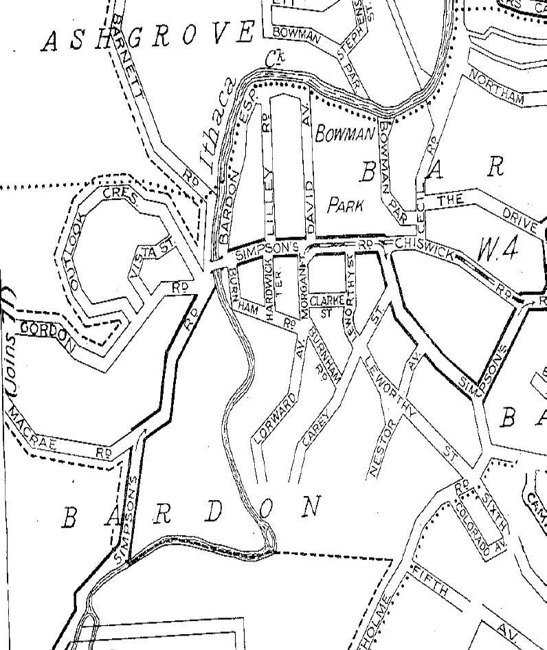 1943/1944 Refidex of Brisbane showing Gordon Road