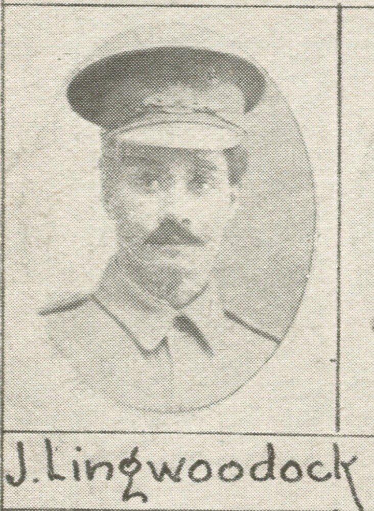 J Lingwoodock one of the soldiers photographed in The Queenslander Pictorial supplement to The Queenslander 1917