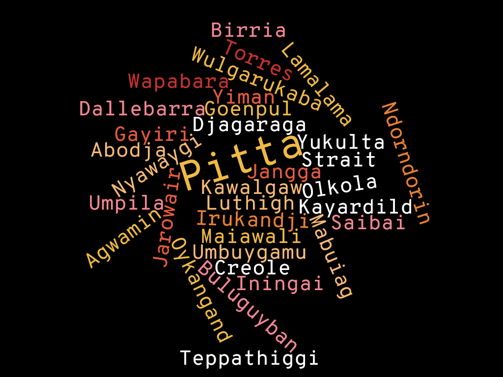 Language of the Week wordle.