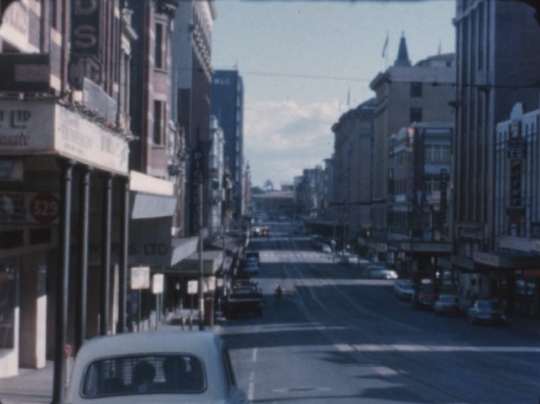 Merryl McKay street scene of Brisbane 1963 