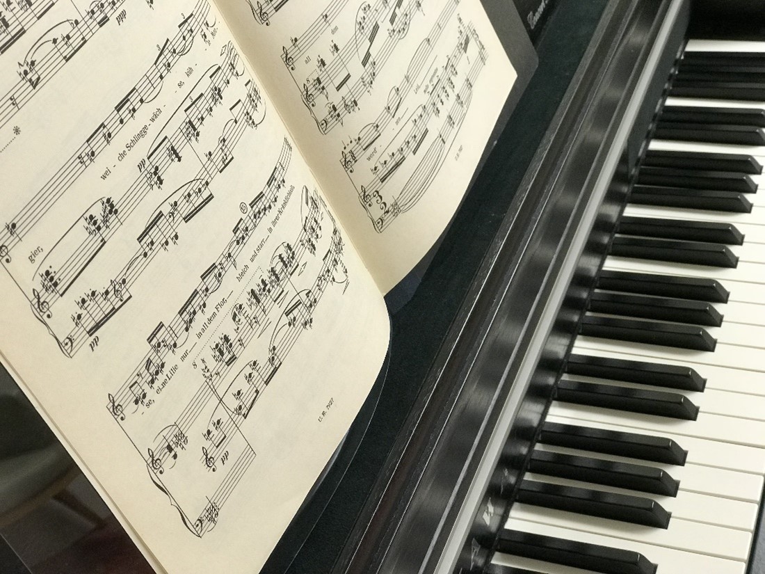 Piano and sheet music