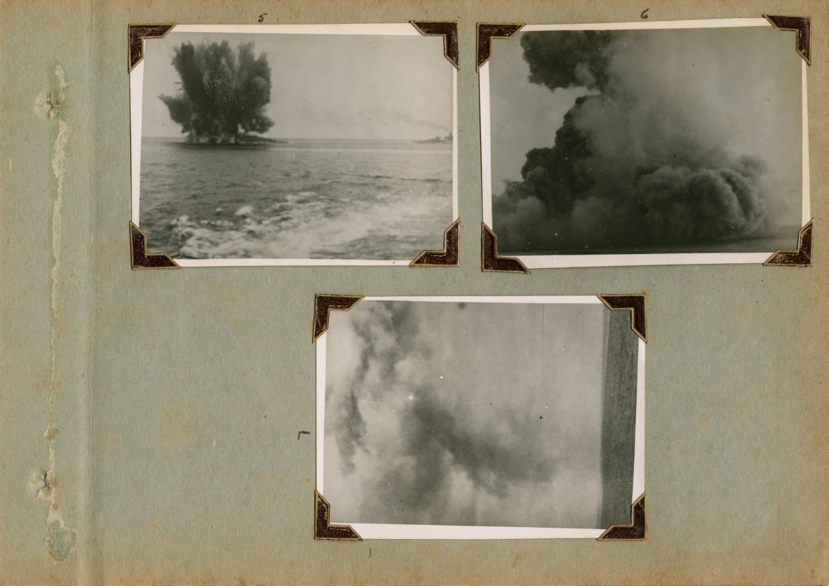 HMS Barham lists over, explodes and sinks
