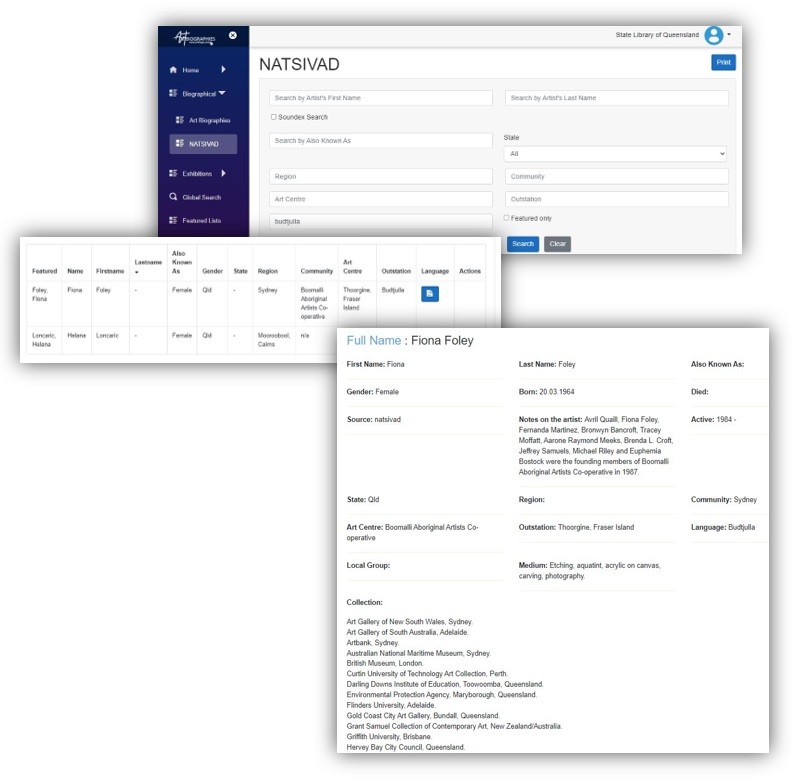 NATSIVAD database