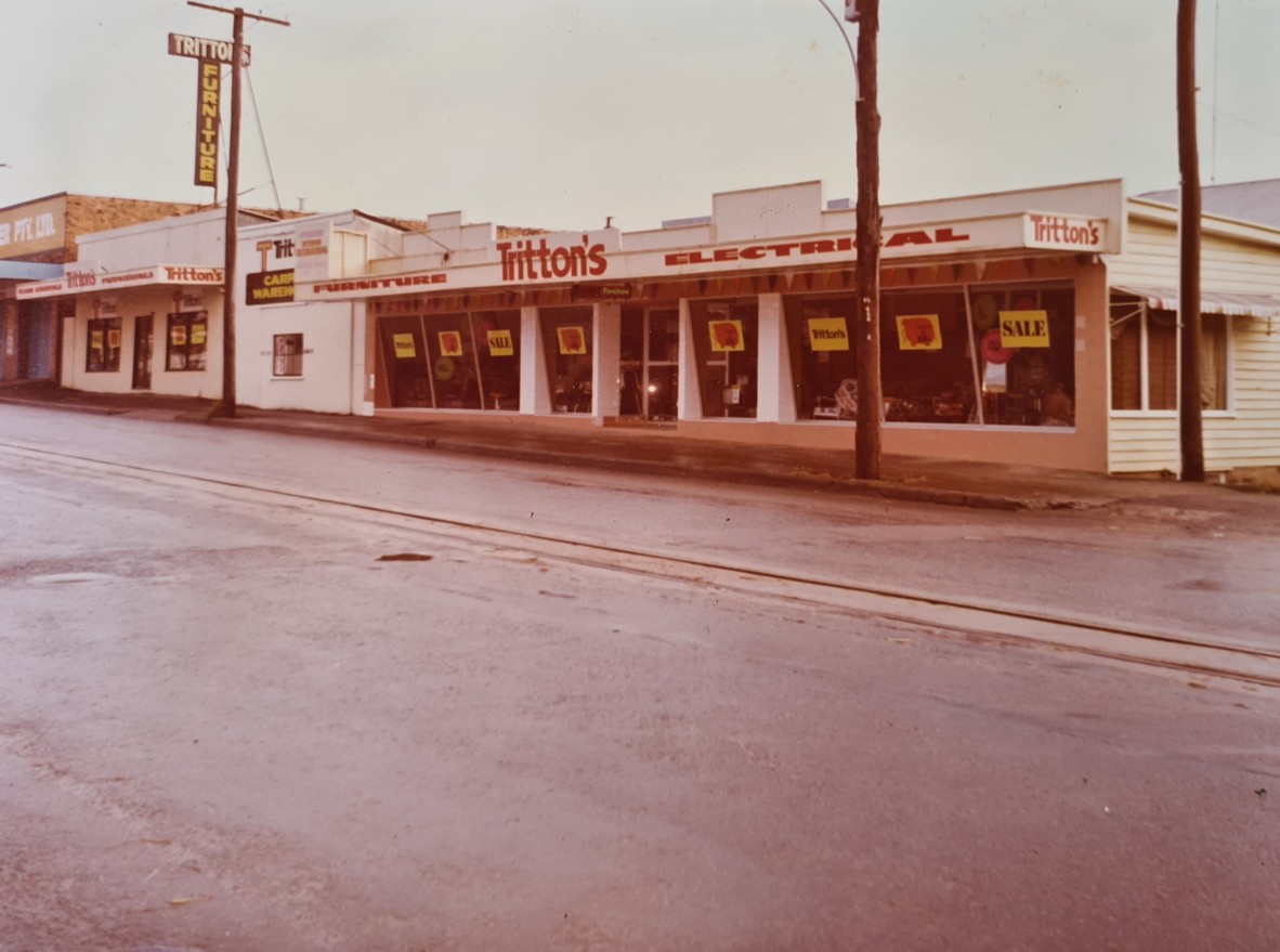 Street view of Trittons Nambour Store, 1970s. Photo courtesy of Ken Tritton