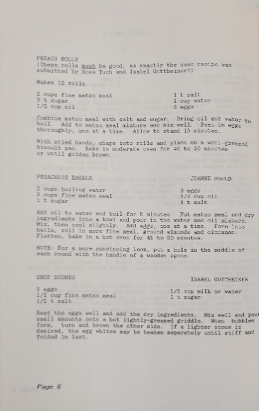 An extract from Favourite Pesach recipes